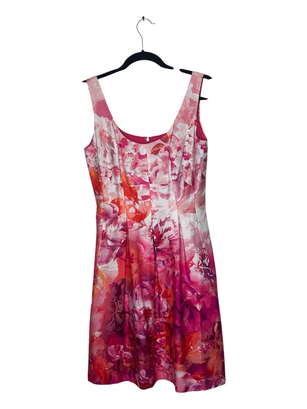 Nine West Pink Floral Summer Dress W Pockets